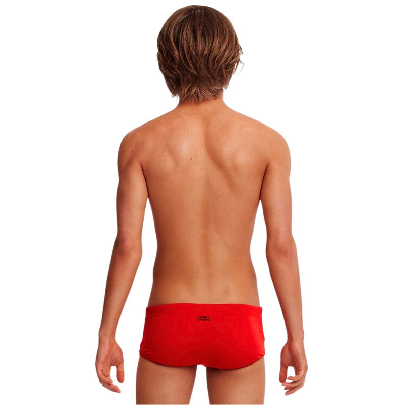 Funky Trunks - Still Red - Boys Eco Sidewinder Trunks