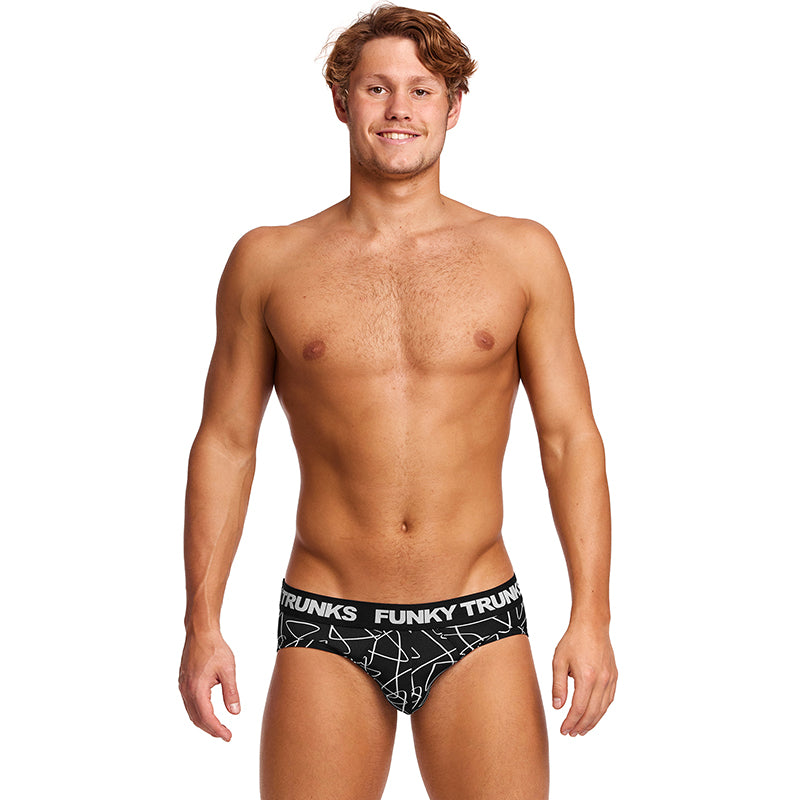 Funky Trunks Texta Mess Mens Underwear Briefs Aqua Swim Supplies