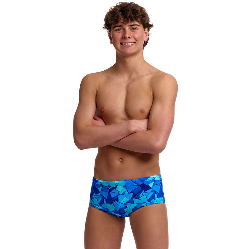 Funky Trunks - Try Blue - Boys Eco Sidewinder Trunks