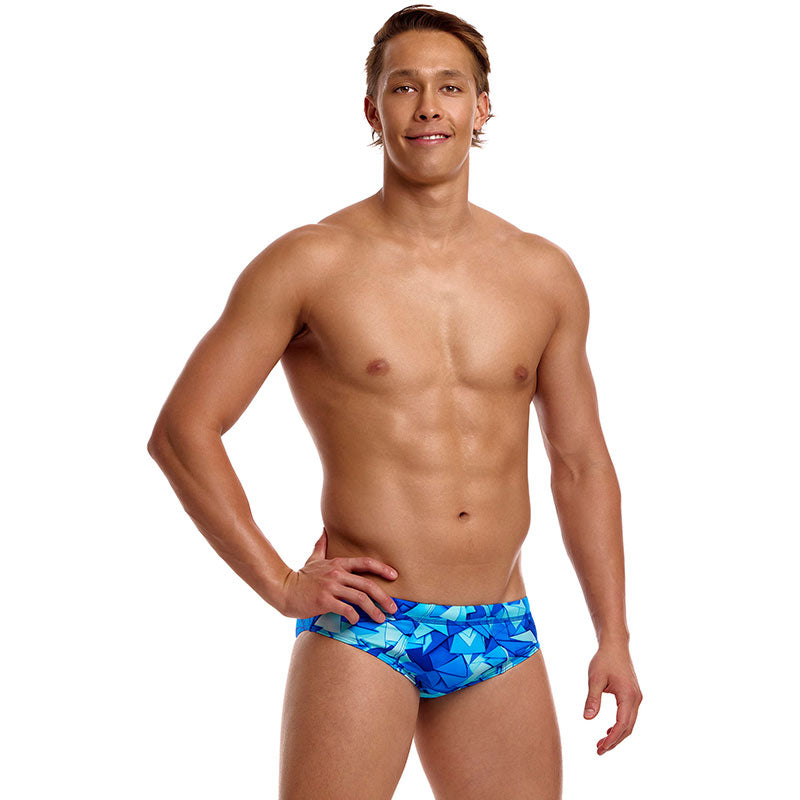 Funky Trunks - Try Blue - Mens Eco Seamed Briefs