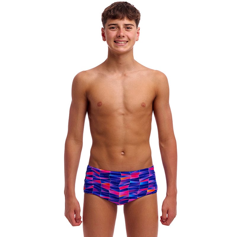 Funky Trunks - Warped Waves - Boys Eco Sidewinder Trunks