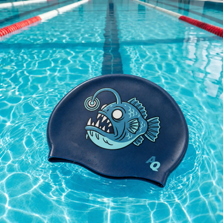 Angler Fish - Halloween Swim Hat - Blue