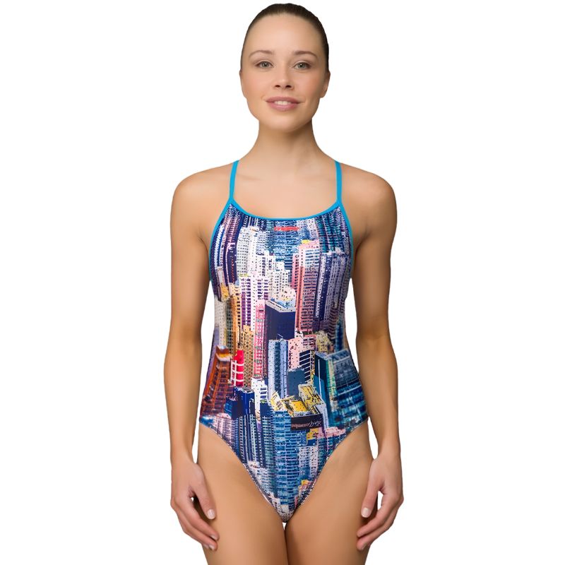 Maru - High Rise Sparkle Speed Back Ladies Swimsuit - Multi