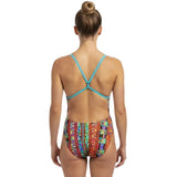 Maru - Mexico Vision Back Ladies Swimsuit - Red/Turquoise
