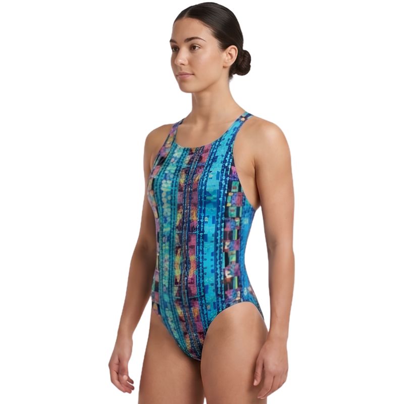 Maru - Mexico Zone Back Ladies Swimsuit - Blue/Multi