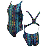 Maru - Mexico Zone Back Ladies Swimsuit - Blue/Multi