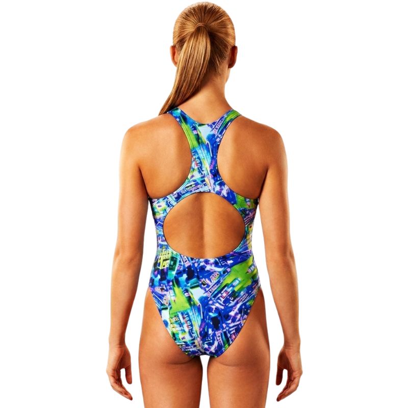 Maru - New York Zone Back Ladies Swimsuit - Blue/Multi