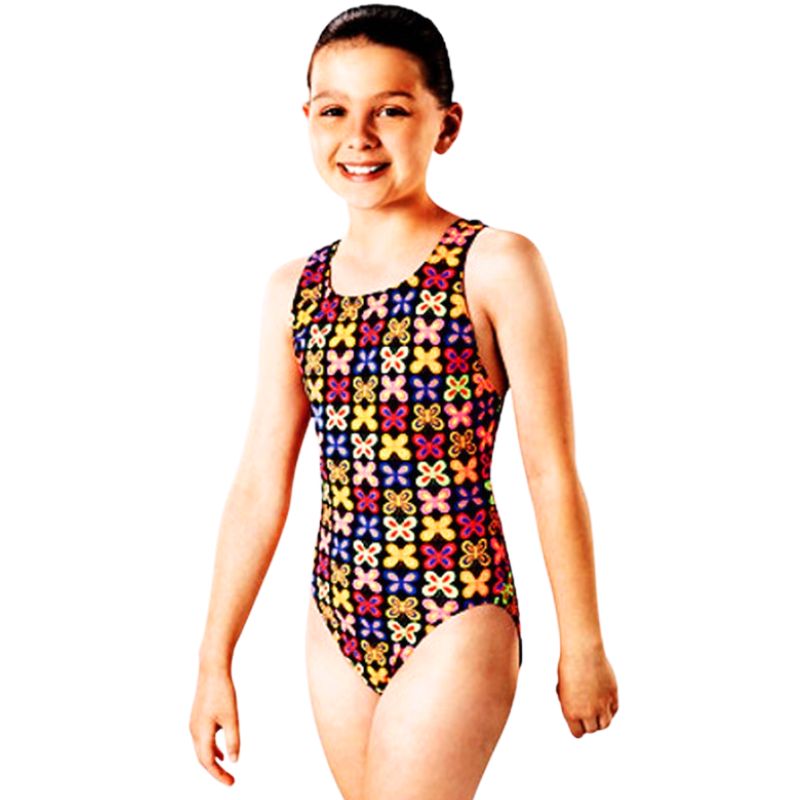 Maru - Papillon Pacer Auto Back Girls Swimsuit - Multi
