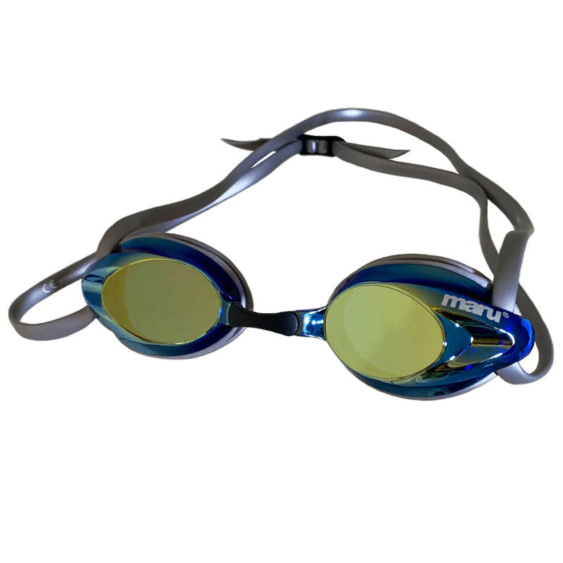 Maru - Pulse Mirror Anti Fog Goggle - Silver/Blue/Gold