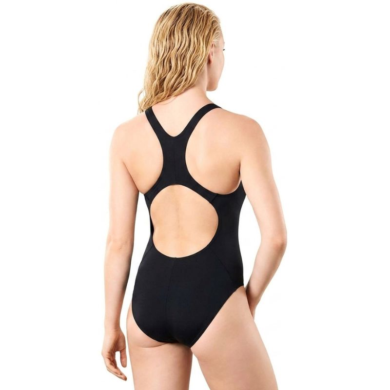 Maru - Solid Pacer Open Back Ladies Swimsuit - Black