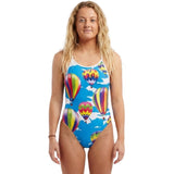 Meadore Ladies Swimwear - Travel Adventures Cross Over Back One Piece