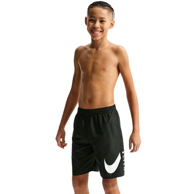Nike - Boy's Swim Breaker Specs 7" Brief-Lined Volley Short (Black)