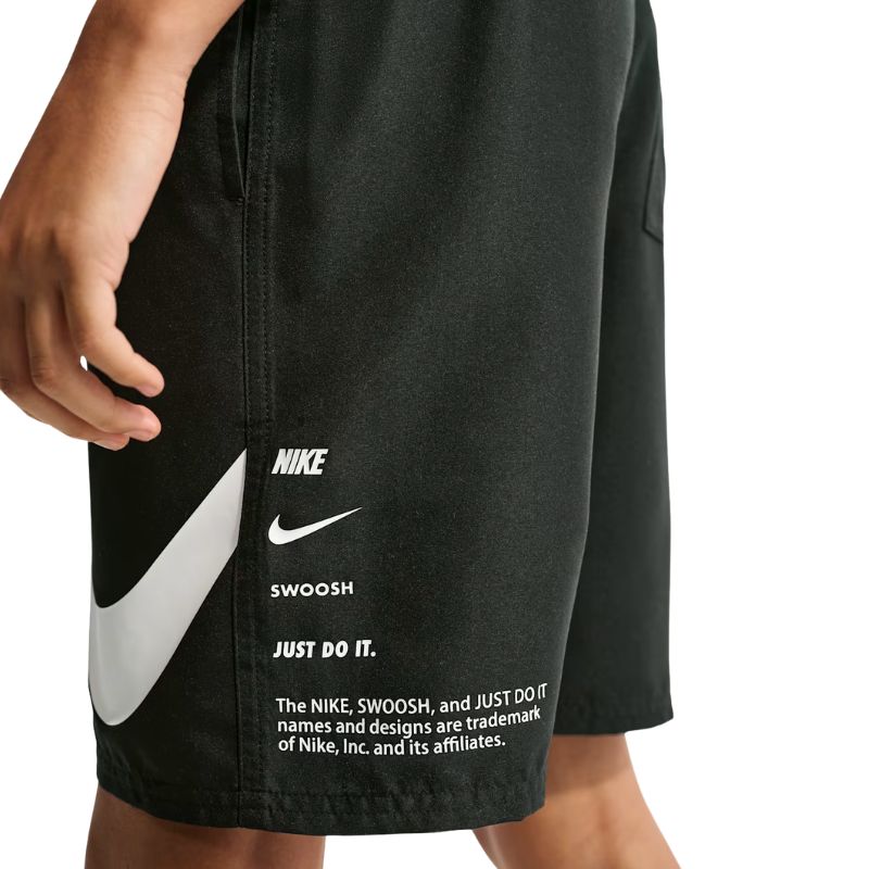 Nike - Boy's Swim Breaker Specs 7" Brief-Lined Volley Short (Black)