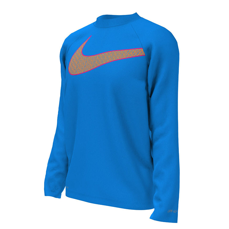 Nike - Boys Swoosh Long Sleeve Hydroguard (Photo Blue)