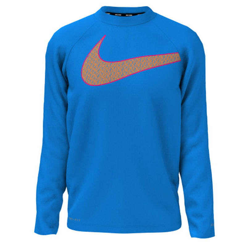 Nike - Boys Swoosh Long Sleeve Hydroguard (Photo Blue) – Aqua Swim Supplies