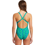 Nike - Girls' Hydrastrong Multi Print Fastback One Piece (Electric Algae)