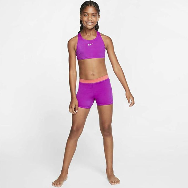 Nike - Girl's JDI Crossback Sport Bikini And Short Set (Vivid Purple)