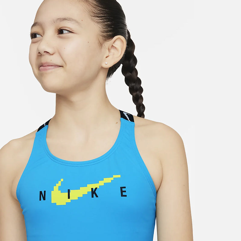 Nike - Girls' Logo Tape Crossback Midkini Set (Blue Lightning)
