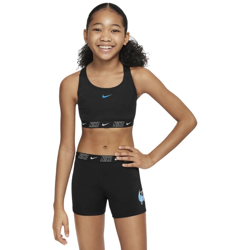 Nike - Girls Logo Tape Racerback Bikini & Short Set (Black)