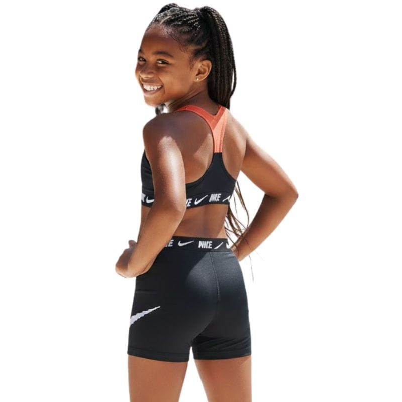 Nike - Girl's Logo Tape Racerback Bikini & Short Set (Black)