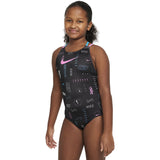 Nike - Girls' Logo Toss Spiderback One Piece (Black)
