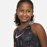 Nike - Girls' Logo Toss Spiderback One Piece (Black)