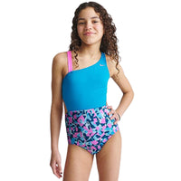 Nike - Girls' Shred Camo Asymmetrical Monokini (Blue Lightning)