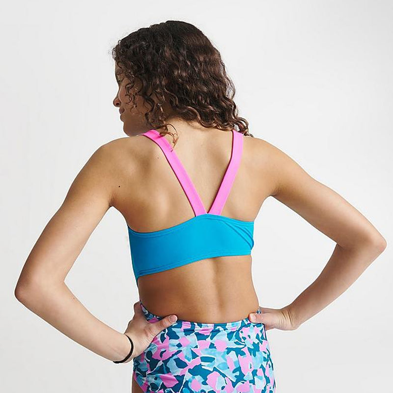 Nike - Girls' Shred Camo Asymmetrical Monokini (Blue Lightning)