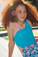 Nike - Girls' Shred Camo Asymmetrical Monokini (Blue Lightning)