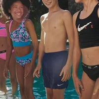 Nike - Girl's Shred Camo Asymmetrical Top & Bikini Set (Blue Lightning)