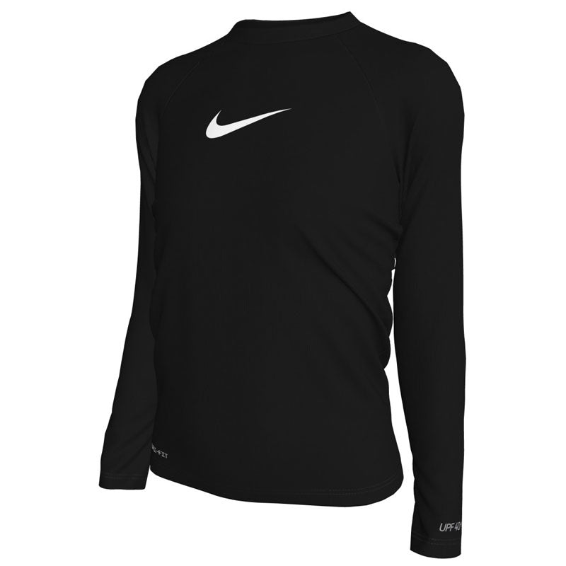Nike - Girls' Swim Hydroguard Dri-FIT UV Long Sleeve Top (Black)