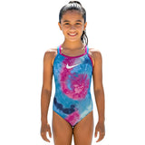Nike - Girls' Tie Dye Spiderback One Piece (Photo Blue)