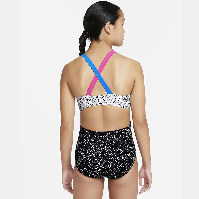 Nike - Girls' Water Dots Crossback Monokini (Black)