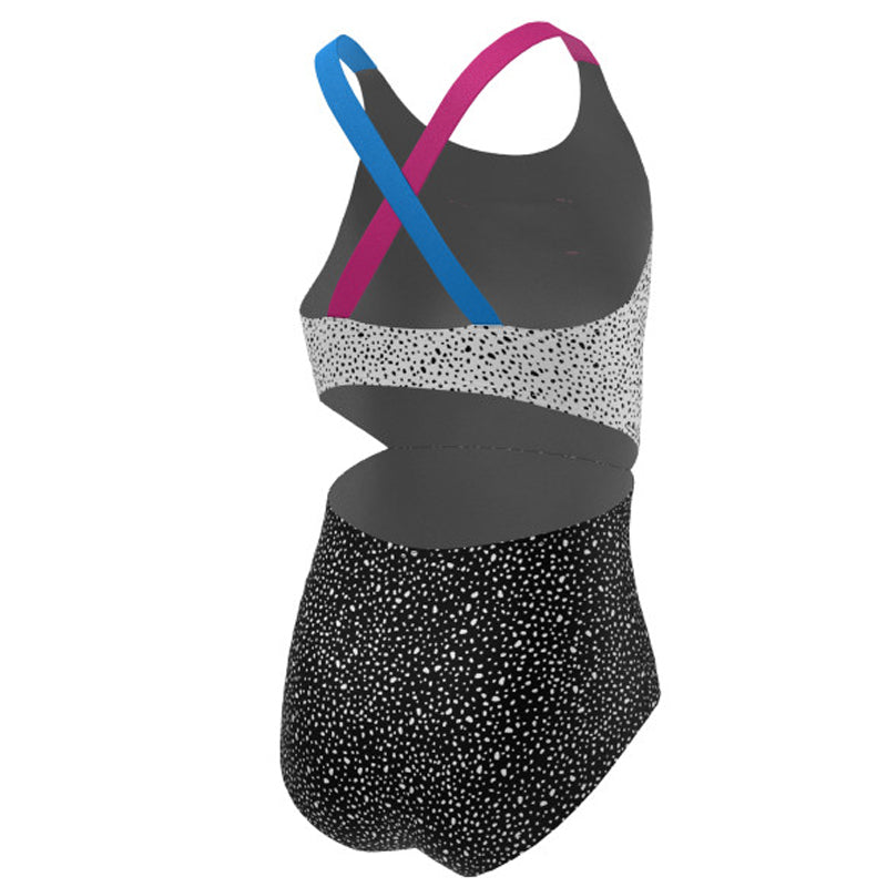 Nike - Girls' Water Dots Crossback Monokini (Black)