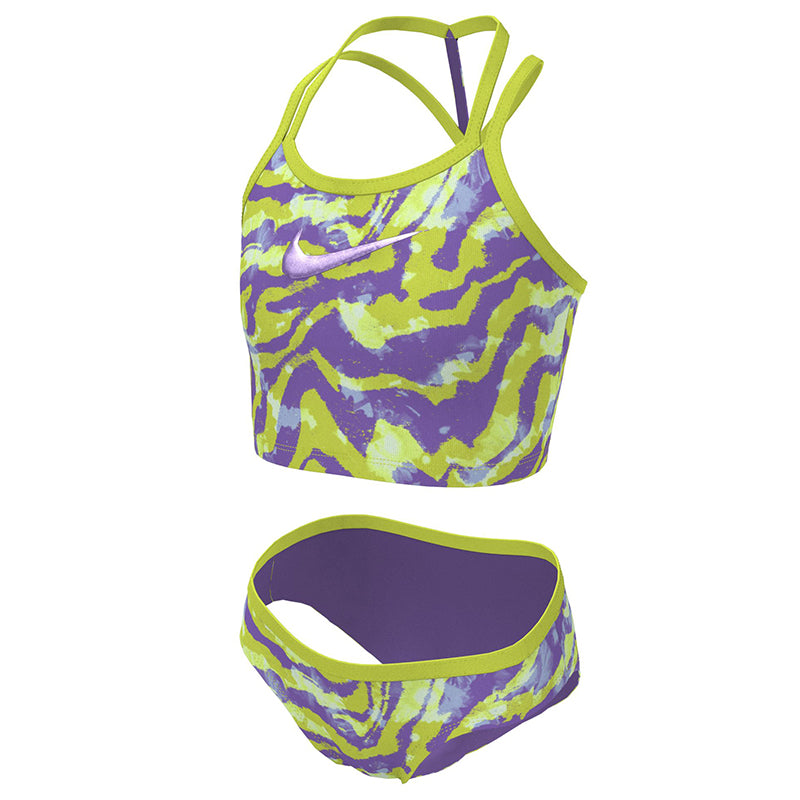 Nike - Girl's Watercolor T-Crossback Midkini Set (Action Grape)