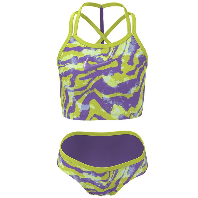 Nike - Girl's Watercolor T-Crossback Midkini Set (Action Grape)