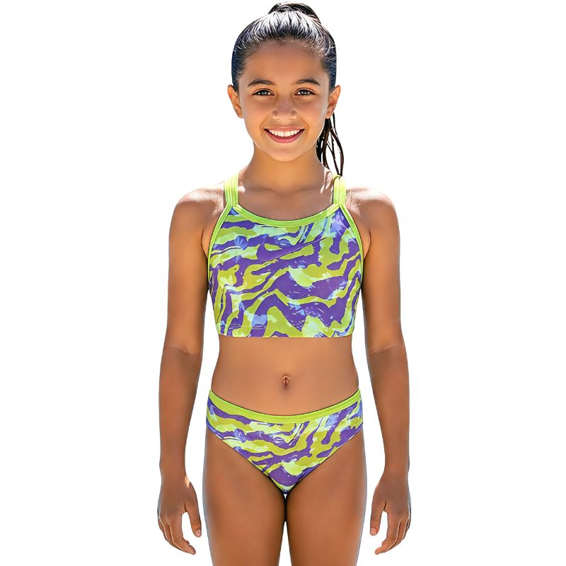 Nike - Girl's Watercolor T-Crossback Midkini Set (Action Grape)