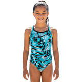 Nike - Girl's Watercolor T-Crossback One Piece (Blue Lightning)