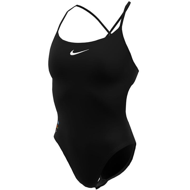 Nike - Hydrastrong Charms Multi Graphic Adjustable Crossback One Piece (Black)