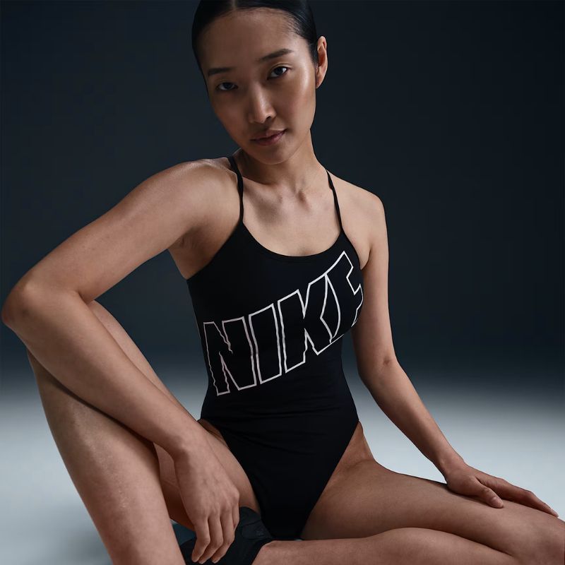 Nike - Hydrastrong Multi Graphic Adjustable Crossback One Piece (Black)