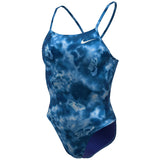 Nike - Hydrastrong Multi Print Cutout One-Piece (Blue)