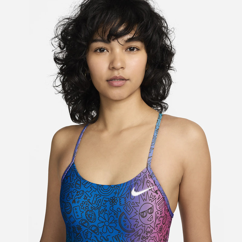 Nike - Hydrastrong Multi Print Cutout One Piece (Cool Multi)