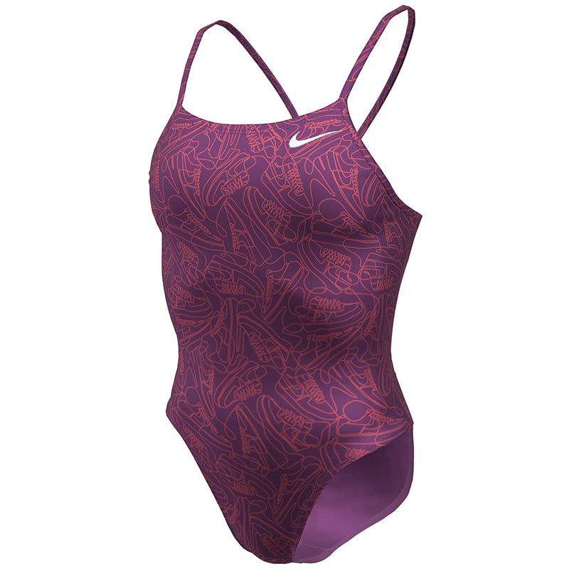 Nike - Hydrastrong Multi Print Cutout One Piece (Hot Fuchsia)