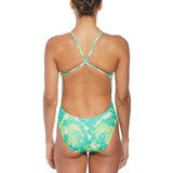 Nike - Hydrastrong Multi Print Cutout One Piece (Lime Glow)