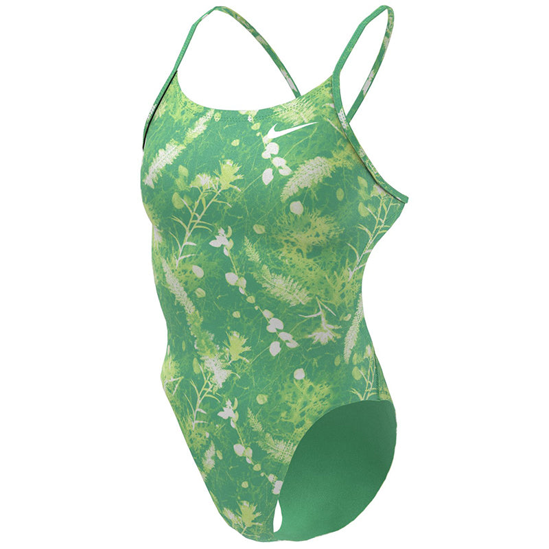 Nike - Hydrastrong Multi Print Cutout One Piece (Lime Glow)