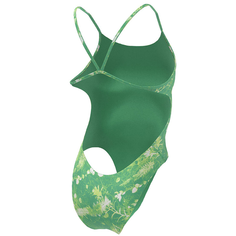 Nike - Hydrastrong Multi Print Cutout One Piece (Lime Glow)