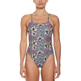 Nike - Hydrastrong Multi Print Cutout One Piece (Pink Bloom)