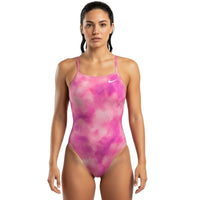 Nike - Hydrastrong Multi Print Cutout One Piece (Pink Foam)