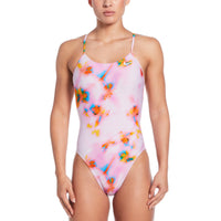 Nike - Hydrastrong Multi Print Cutout One-Piece (Pink Foam)