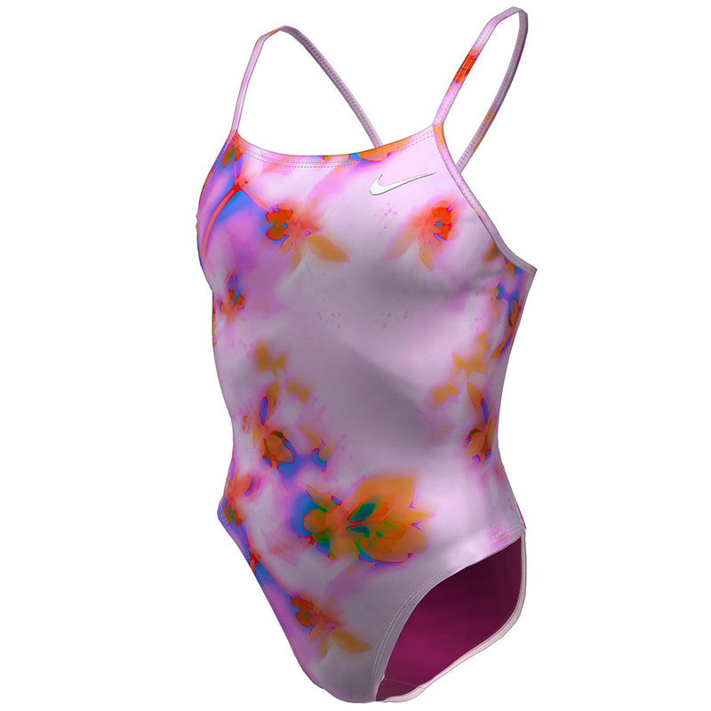 Nike - Hydrastrong Multi Print Cutout One-Piece (Pink Foam)